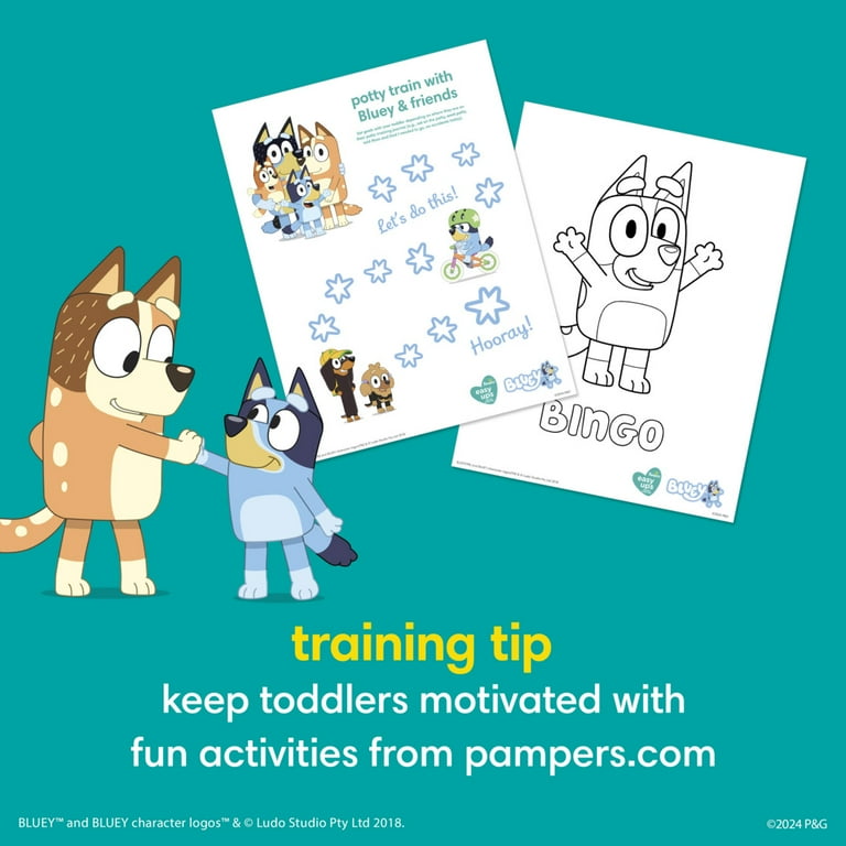 Pampers Easy Ups Bluey Training Pants Toddler Boys Size 4T/5T 66 Count (Select for More Options)
