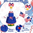 thumbnail image 3 of Premium Patriotic Goose Attire, Bow Decor Stars Stripes Outfit with Flag Element, Standard Fit for 23 Inch Goose Figurine, Great for USA 250th Anniversary Exterior Home Ornament, 3 of 6