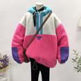 thumbnail image 4 of Jumpingount Abrigo con capucha chaqueta sudaderas con capucha sueltas Rosa roja L AP013514-05, 4 of 6