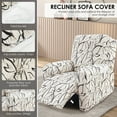 thumbnail image 3 of Funda Estampada para Sillón Reclinable Dznils, Poliéster Elástico, Negro y Blanco, 3 of 9