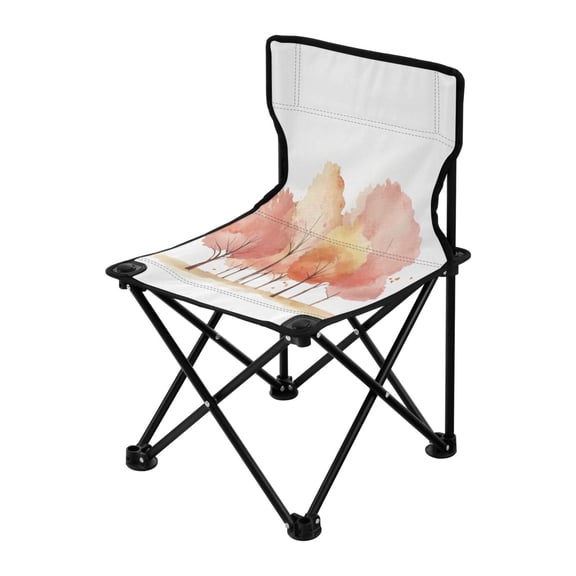 Outdoor Folding Chair 14.46x14.46x22.83 Inches, Camping Folding Chair Easy to Carry Ideal for Outdoor Picnics Camping Park Fishing Orange Tree