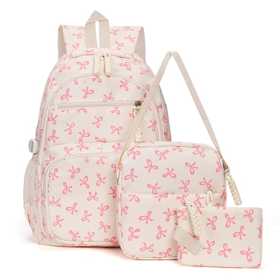 Bow Backpack - Cute Preppy Backpack Kawaii Bow Daypack Aesthetic Rucksack