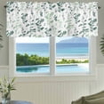 thumbnail image 3 of Sage Green Botanical Farmhouse Short Window Curtain Valances, Watercolor Spring Floral Summer Leaf Rod Pocket Kitchen Valances for Living Room Bedroom Bathroom Cafe 60" x 18", 3 of 8