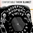 thumbnail image 3 of Ouija Board Blanket Gifts for Women Girls Boys, Magic Ouija Board Alphabet Blanket Decoration for Home Bedroom Living Room Dorm Lounge, Soft Fluffy Lightweight Throw Blankets Black Twin 60"x80", 3 of 5