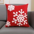 thumbnail image 4 of Adornos navideños, adornos para el árbol de Navidad, regalos navideños, cojín con bordado de copos de nieve, funda de cojín navideña para sala de estar, funda de almohada navideña de algodón., 4 of 6