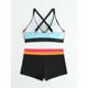 thumbnail image 4 of Traje de baño de 2 piezas para mujer, trajes de baño para mujer, traje de baño de verano de talla grande con estampado, bikini, traje de baño dividido para mujer, traje de baño de poliéster, 4 of 6