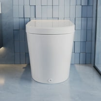 Elongated Bidet Toilet 1.28 GPF in White with Remote, Blackout Flush, Auto Flush, Heated Seat and Warm Air Dryer