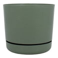 thumbnail image 1 of Maceta Redonda con plato Duraware Fincsa Espiral 6.5 Pulgadas Verde Jade con fibra, 1 of 4