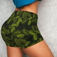 thumbnail image 5 of Yiaed Tropical Palm Leaves Fern Leaf Print Women's Athletic Shorts Running Shorts Sporty Short High Waisted Elastic Workout Shorts for Yoga Gym Running & Sports -X-Large, 5 of 8