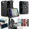 thumbnail image 3 of Black Case For iPhone 14/13/12/11 Shockproof Defender Case With Belt Clip, 3 of 11