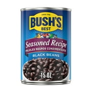 Bush's Seasoned Black Beans, Canned Black Beans, 15 oz Can