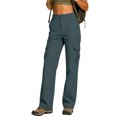 thumbnail image 2 of Straight Leg Cargo Pants for Women Quick Dry Hiking Pants Sun Protection Lightweight Multi Pocket Outdoor Trousers Navy M, 2 of 6