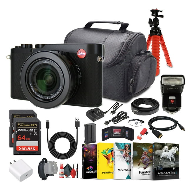Leica D-Lux 8 Compact Digital Camera, 17MP 4/3" CMOS Sensor + 64GB Memory Card + More