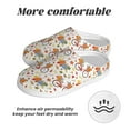 thumbnail image 6 of Daiia Vintage Autumn Pumpkins Print Women’s Fuzzy Slippers Memory Foam Lightweight House Shoes Cozy Loafer Flannel House Shoes-40/41, 6 of 7