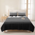thumbnail image 3 of Twin XL Quilt Set 68''x98'', Black Grey Ombre Lightweight Summer Bedspread Coverlet Set with 2 Pillow Shams, Modern Abstract Art Texture Breathable All Season Quilt Bedding for Dorm/Guest Room, 3 of 9