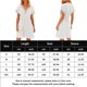 thumbnail image 2 of Vestido De Verano Vestido de playa para mujer con cuello en V y cordón en la cintura con ribete de encaje (blanco S) Cgtredaw para Mujer Blanco T M, 2 of 6
