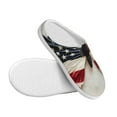thumbnail image 3 of Haiem American Flag Butterfly Wall Print Women's Fuzzy Memory Foam House Slipper Cozy Home Footwear Non-slip Winter Slippers-42/43, 3 of 7