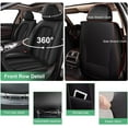 thumbnail image 4 of DIKSOAKR Car Seat Covers Fit for Cadillac SRX 2010-2016: 2 Row 5 Seats Full Set Faux Leather Seat Covers Waterproof Automotive Seat Cushion Protector(5 Seats,Black), 4 of 7