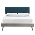 thumbnail image 4 of Modway Bridgette Twin Wood Platform Bed With Splayed Legs, Gray Azure, 4 of 12
