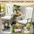 thumbnail image 3 of Zimtown Outdoor Swing Glider Chair,1-Person Patio Wooden Glider Bench with Cup Holder, White, 3 of 8