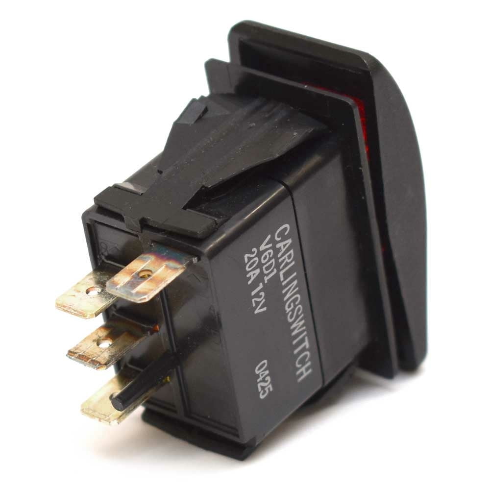 Carling On/Off/On Contura II Boat Rocker Switch | Blank 4 Spade 12 V
