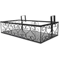 thumbnail image 4 of Soimiss 1Pc Black Balcony Flower Stand Iron Basket for Hanging Railing Planter Holder, 4 of 8