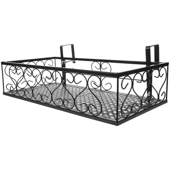 HINTRMENT 1-Pack Outdoor Hanging Railing Holder for Fences, Balcony Flower Rack and Garden Plant Hanger