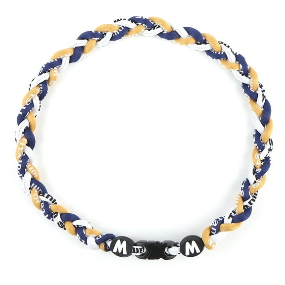 SUNHUFA Baseball Necklace 3 Braided Rope Tornado Necklace Sports Necklace for Fans (1)