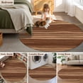 thumbnail image 5 of Round Area Rug 7 Ft, Brown Western Washable Non-Slip Circle Carpet for Living Room/Bedroom, Vintage Farmhouse Wood Barn Door Low-Profile Large Runner Mat Collection Rugs for Indoor, 5 of 8
