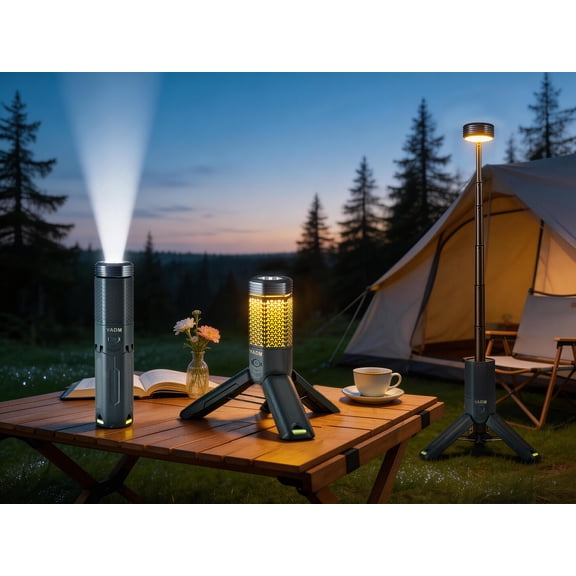 Yadm Camping Light Telescopic Camping Lantern Rechargeable 10500mAh Battery Built-in Magnetic Camping Lamp for Emergency, Camping, Hiking