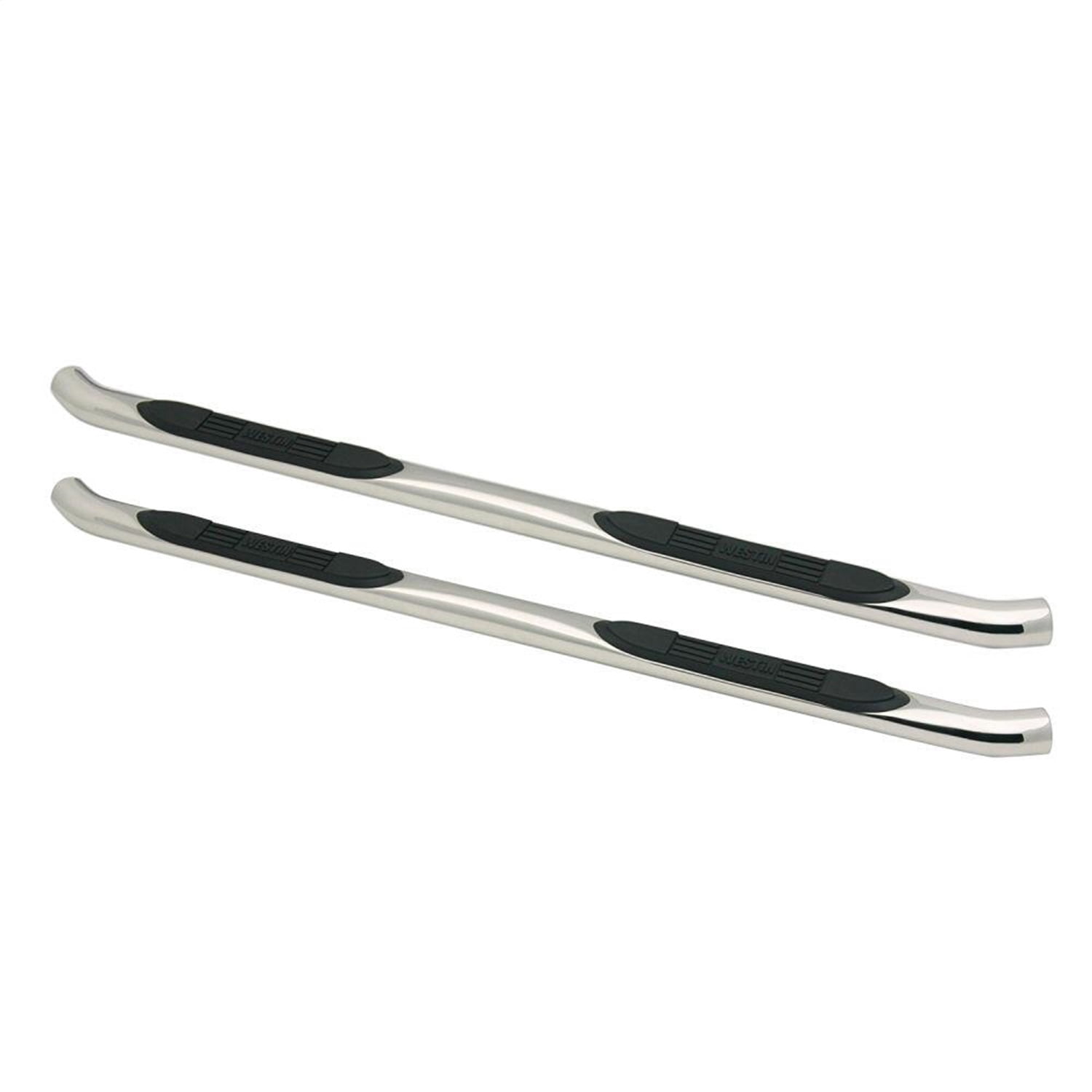 Westin 23-3380 E-Series 3" Round Nerf Step Bars - Polished Stainless Steel Fits select: 2009-2017 CHEVROLET TRAVERSE, 2017 GMC ACADIA