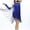 Blue, variant on Women's One-Shoulder Sequined Wrap Dress Hip Waist Nightclub Stage Tassels Sequined Fringe Dress Red