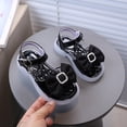 thumbnail image 6 of KPOPLK Toddler Girl Sandals Little Kids Summer Dress Shoes Open Toe Flats Cute Sandals for School Beach Party Size 7,Black, 6 of 8