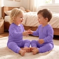 thumbnail image 6 of Nilvkv Newborn Onesies, Newborn Sleepers, Toddler Ribbed Round Neck Long Sleeve Romper Soft Cotton Lightweight Breathable Spring Summer One-Piece Purple 12-18 Months, 6 of 7
