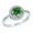 Green, variant on Jewelry Women's Round-Cut Green Cubic Zirconia Sterling Silver Ring