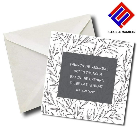 William Blake Inspirational Quote Magnet for refrigerator. Great Gift! By Flexible Magnets