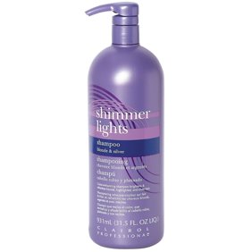 Clairol Professional Shimmer Lights Blonde Silver Shampoo 16 Oz