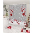 thumbnail image 2 of Christmas Shower Curtain Xmas Ball Snowflake Snow Shower Curtains for Bathroom Decor Grey Christmas Decoration Bath Curtains Sets with Hooks Waterproof, 36x72 in, 2 of 6