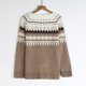 thumbnail image 3 of Ailaofu Women's Fair Isle Sweater Casual Crewneck Long Sleeve Lightweight Vintage Knit Jumper Tops, 3 of 6