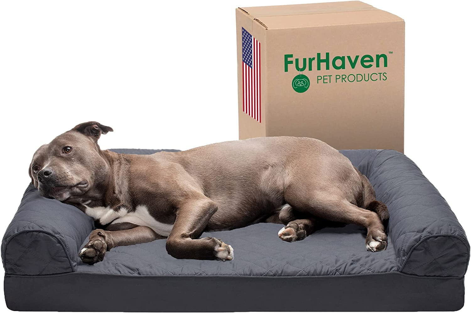 FurHaven Pet Products Quilted Orthopedic Sofa Pet Bed for Dogs & Cats