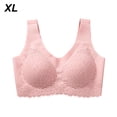 thumbnail image 1 of Sujetador de mujer Sujetador Hacer subir acolchado inalámbrico Sujetador deportivo de látex desmontable Ropa interior superior, Rosa, XL Eigraketly AP001365-04, 1 of 7