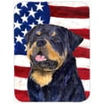 thumbnail image 1 of Carolines Treasures SS4009LCB USA American Flag With Rottweiler Glass Cutting Board - Large, 1 of 1
