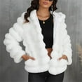 thumbnail image 6 of Qetyuw Faux Fur Hooded Coat for Women Winter Warm Long Sleeve Open Front Jacket Full Zip Up Chunky Casual Coats, 6 of 7