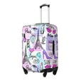 thumbnail image 2 of Easygdp Eiffel Tower and Hearts Print Elastic and Washable Suitcase Protective Cover with Hidden Zipper Fits 18-32 inch Luggage -Medium, 2 of 9