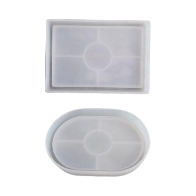 Resin Tray Molds and Gold Handles Set Silicone Tray Mold Irregular Casting  Agate Epoxy Molds for DIY Crafts Making Faux Agate Tray Serving Board Home
