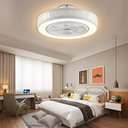 FETCOI Ceiling Fan with Light 22 Inches LED Remote Control Fully Dimmable Lighting Modes Invisible Acrylic Blades
