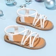 thumbnail image 4 of newwalpole Girls' Toddler Butterfly Sandals Comfy Hook-and-Loop Summer Shoes for Kids White for Size 8.5, 4 of 7