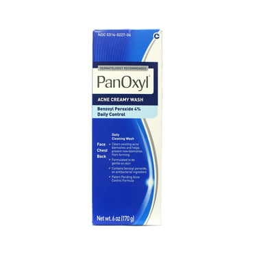 Panoxyl 4 Benzoyl Peroxide Acne Foaming Face Wash 4% Benzoyl Peroxide, 6Oz.