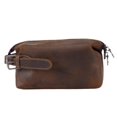 thumbnail image 5 of Sac à Main Rétro en Cuir pour Hommes, Sac de Toilette en Cuir Véritable, Sac Cosmétique à Main en Cuir crazy horse, Sac à Main pour Hommes, Grande Capacité de Rangement, 5 of 5