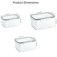 thumbnail image 7 of Household transparent plastic food storage box-Including drain basket,  Portable Breathable Multifunctional Basin, Fast Draining Food Containers with Removable Colander for Fridge S, 7 of 7